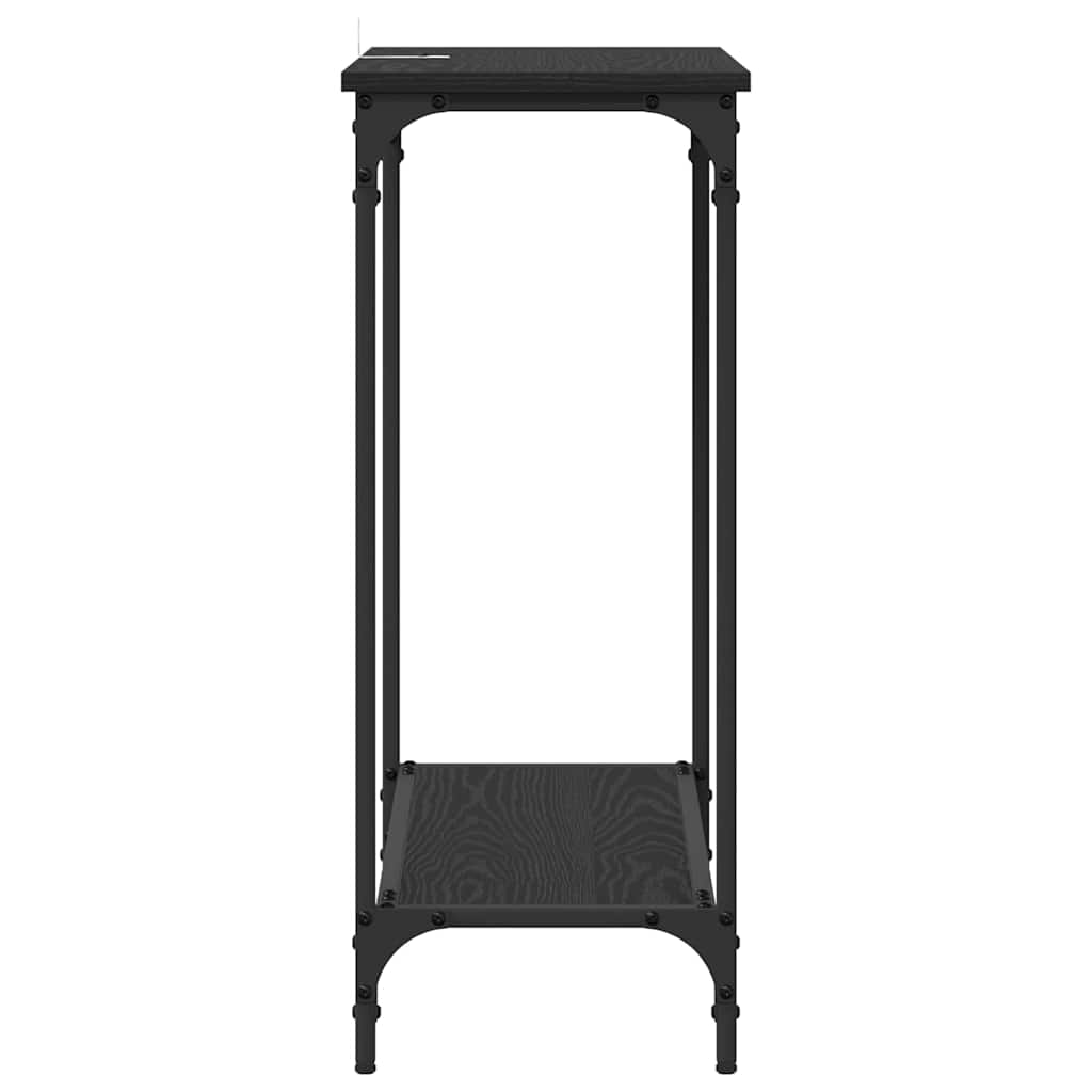 Konsolbord Svart Ek 75 X 30.5 X 75 Cm Konstruerat Trä