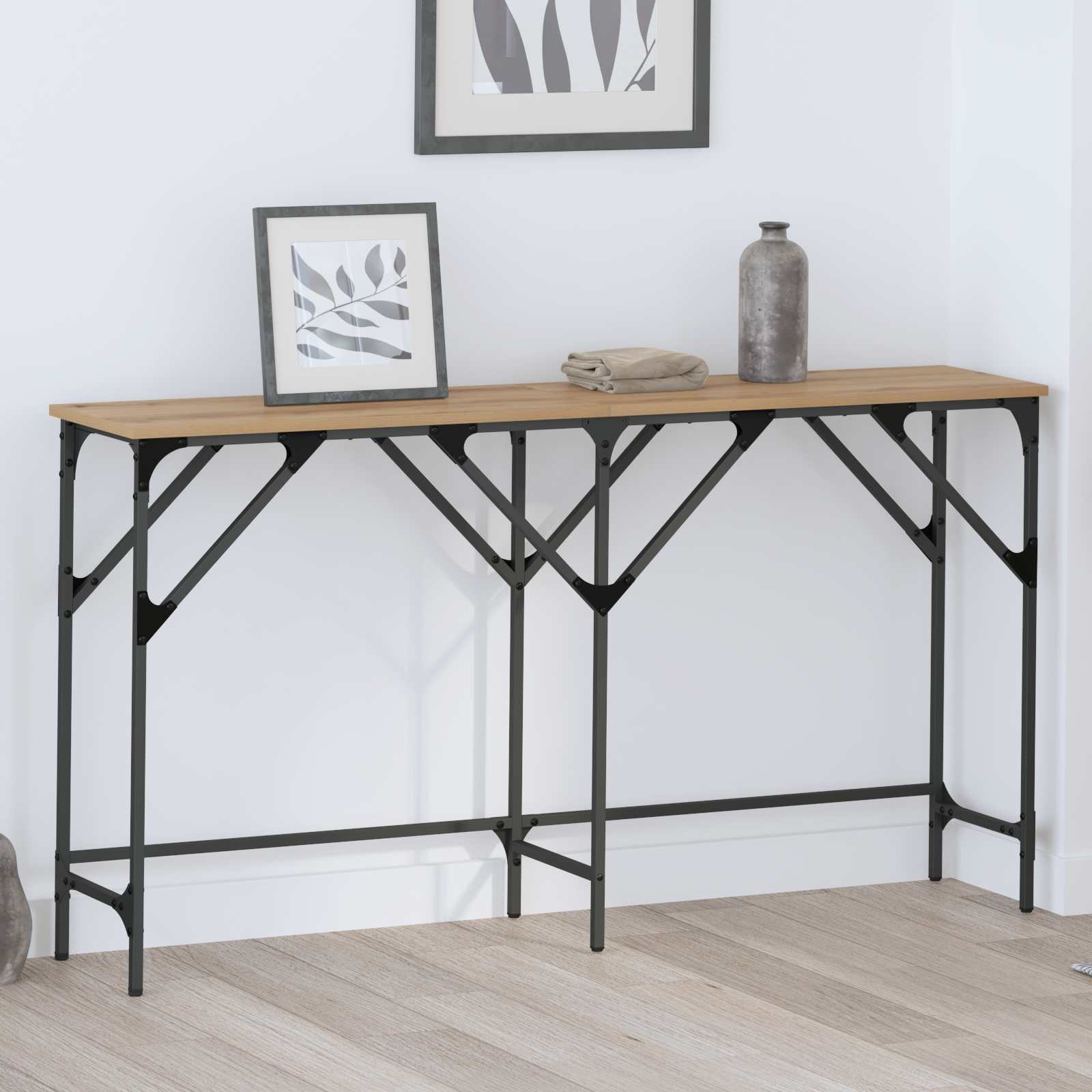 Konsolbord Artisan Ek 140 X 29 X 75 Cm Konstruerat Trä