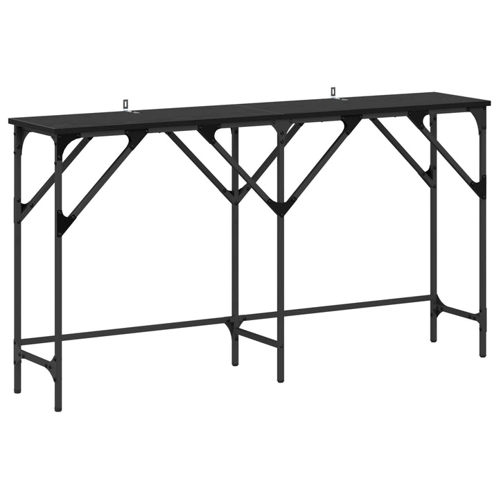 Konsolbord Svart Ek 140 X 29 X 75 Cm Konstruerat Trä