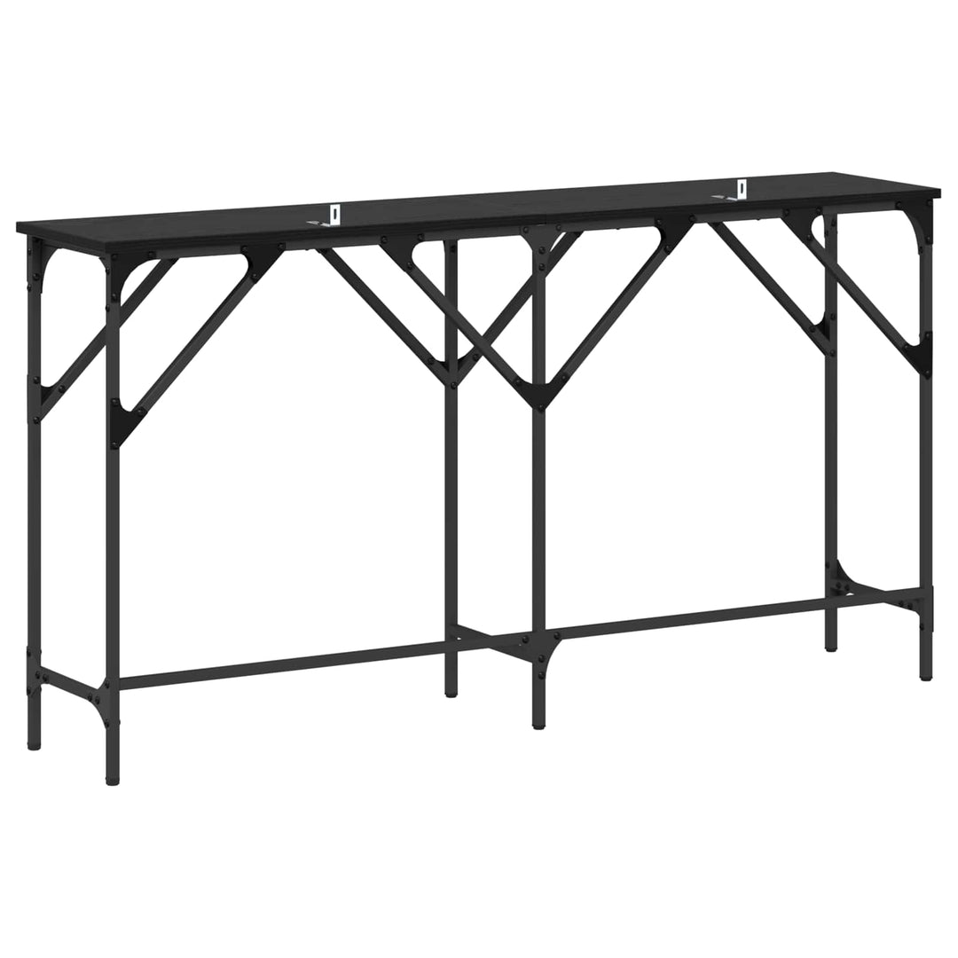 Konsolbord Svart Ek 140 X 29 X 75 Cm Konstruerat Trä