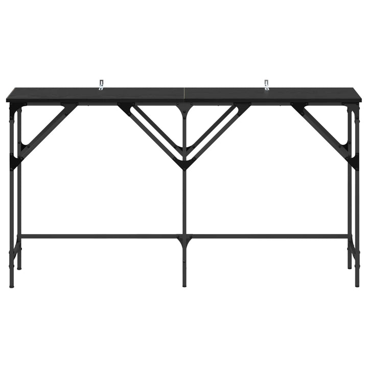 Konsolbord Svart Ek 140 X 29 X 75 Cm Konstruerat Trä