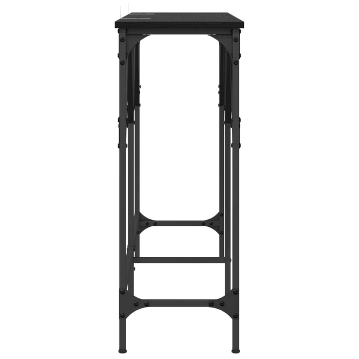 Konsolbord Svart Ek 140 X 29 X 75 Cm Konstruerat Trä