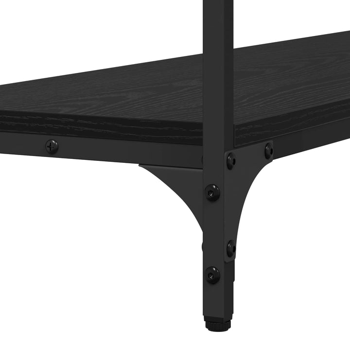 Konsolbord Svart Ek 100 X 30 X 75 Cm Konstruerat Trä