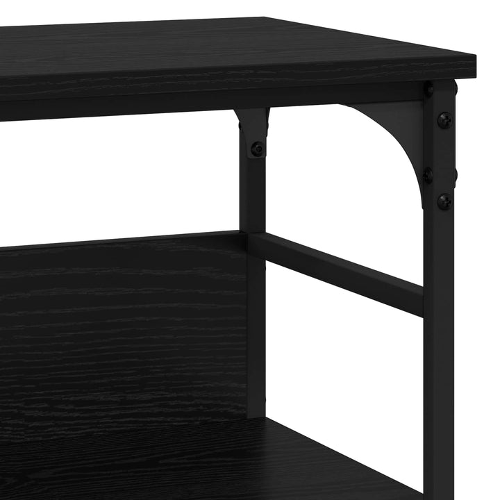 Konsolbord Svart Ek 100 X 32 X 75 Cm Konstruerat Trä
