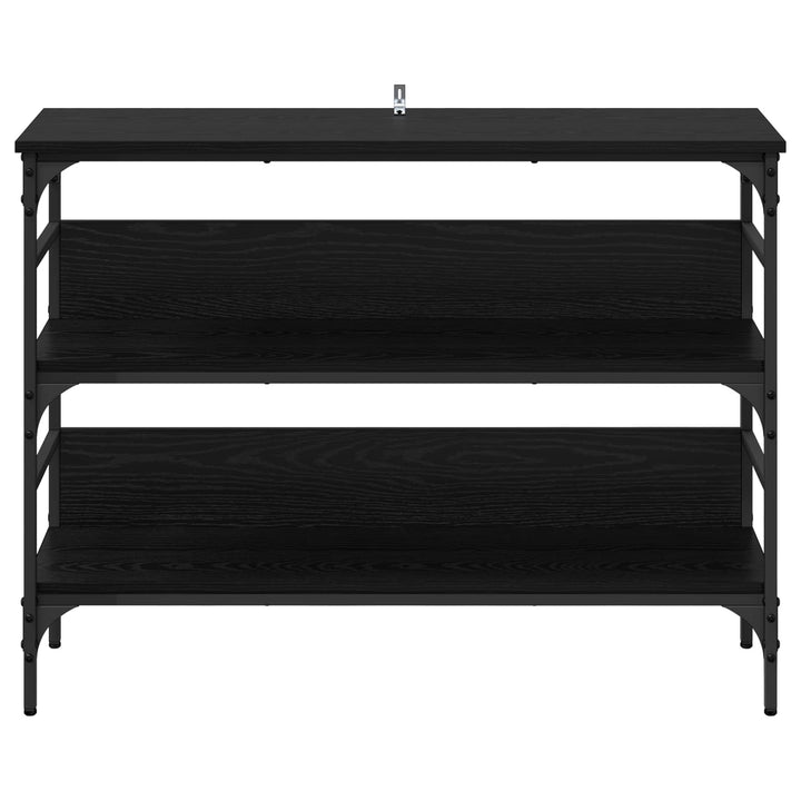 Konsolbord Svart Ek 100 X 32 X 75 Cm Konstruerat Trä