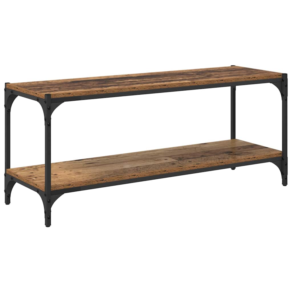 Tv-Skåp Gammalt Trä 100X33X41Cm Konstruerat Trä Och Järn