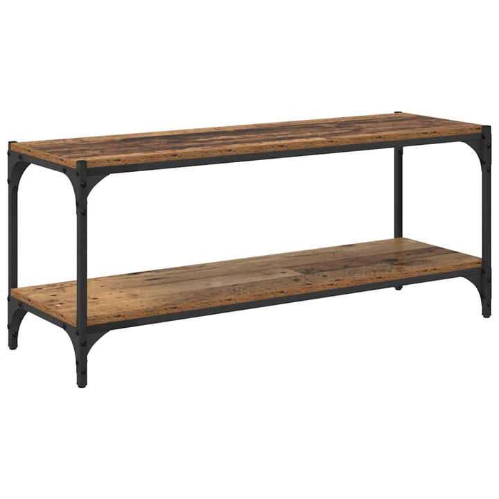 Tv-Skåp Gammalt Trä 100X33X41Cm Konstruerat Trä Och Järn