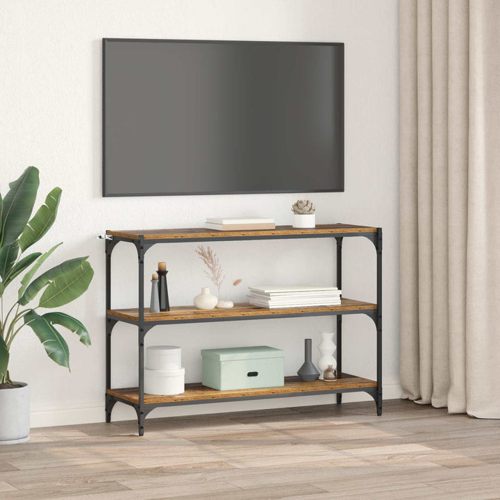 Bokskåp Gammalt Trä 100 X 33 X 70,5 Cm Konstruerat Trä Och Järn