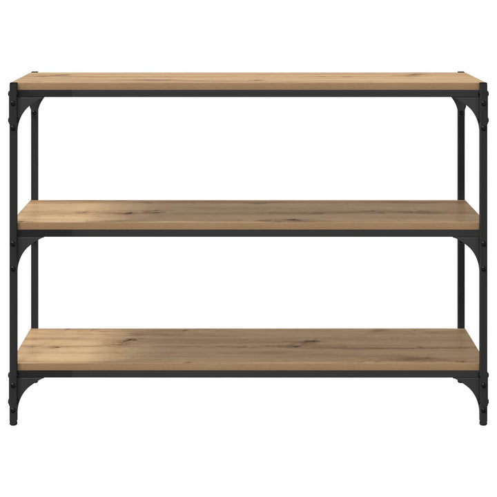 Bokskåp 3 Nivåer 100 X 33 X 70,5 Cm Konstruerat Trä Och Järn