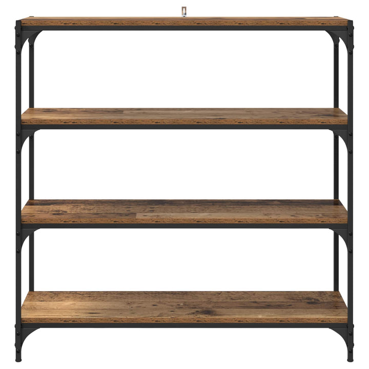 Bokskåp Gammalt Trä 100 X 33 X 100 Cm Konstruerat Trä Och Järn