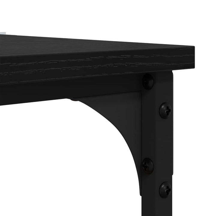 Sidobord Svart Ek 40 X 30 X 75 Cm Konstruerat Trä