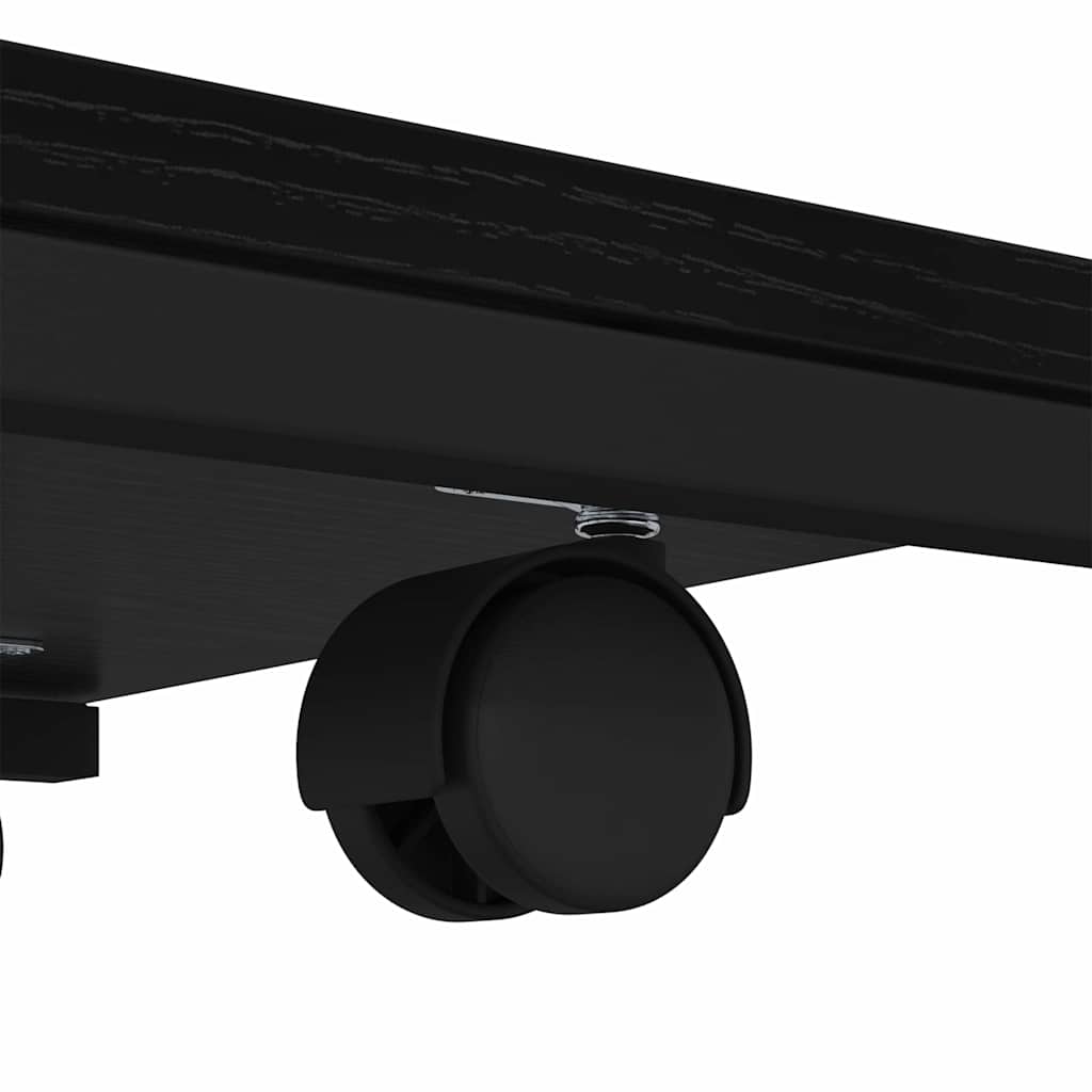 Sidobord Svart Ek 50 X 35 X 55.5 Cm Konstruerat Trä