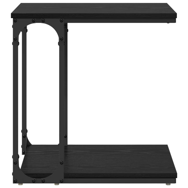 Sidobord Svart Ek 50 X 35 X 52 Cm Konstruerat Trä