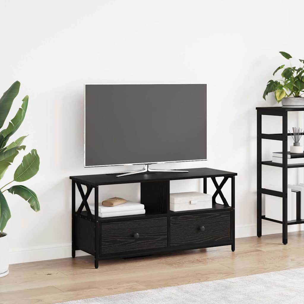 Tv-Bänk 90X33X45 Cm Konstruerat Trä &amp; Järn
