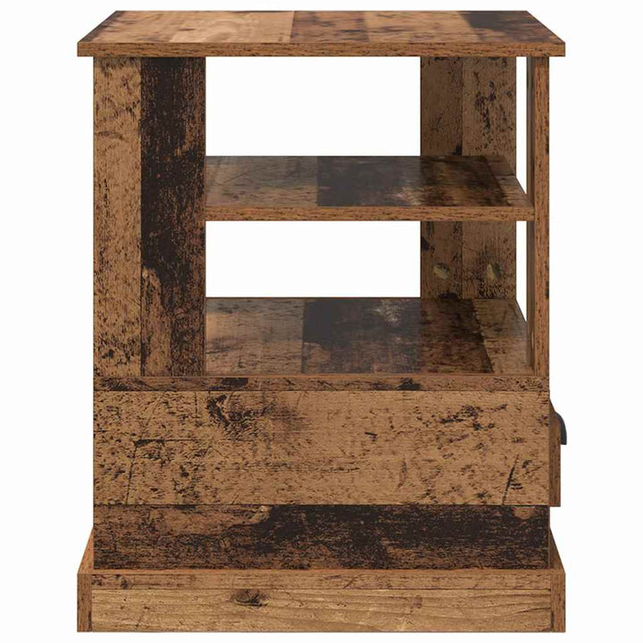 Nattduksbord Gammalt Trä 50 X 50 X 60 Cm Konstruerat Trä