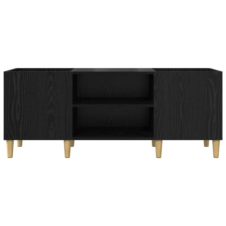 Skivskåp 121 X 38 X 48 Cm Konstruerat Trä Svart Ek