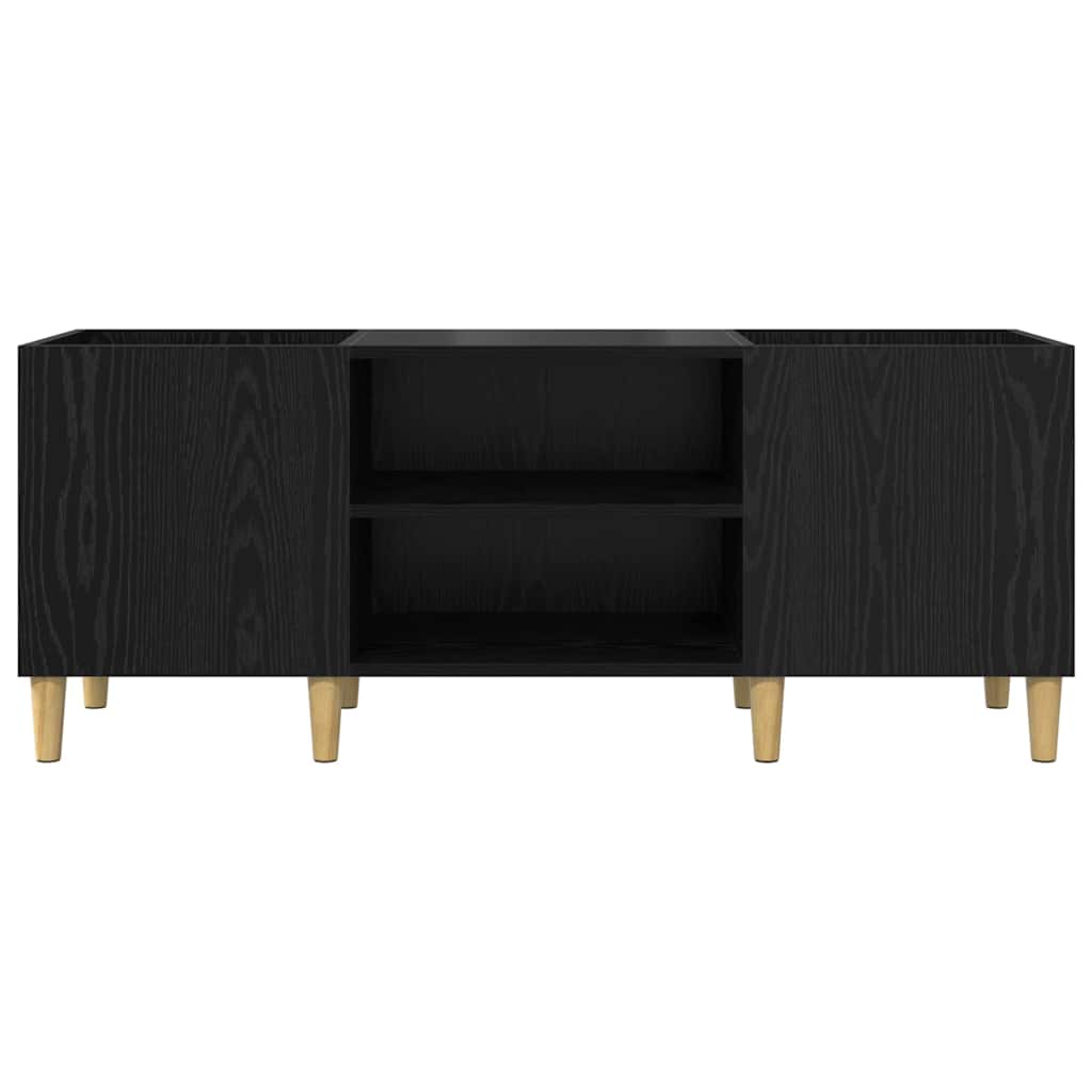Skivskåp 121 X 38 X 48 Cm Konstruerat Trä Svart Ek