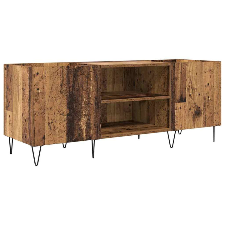 Skivskåp Gammalt Trä 121 X 38 X 48 Cm Konstruerat Trä Och Järn