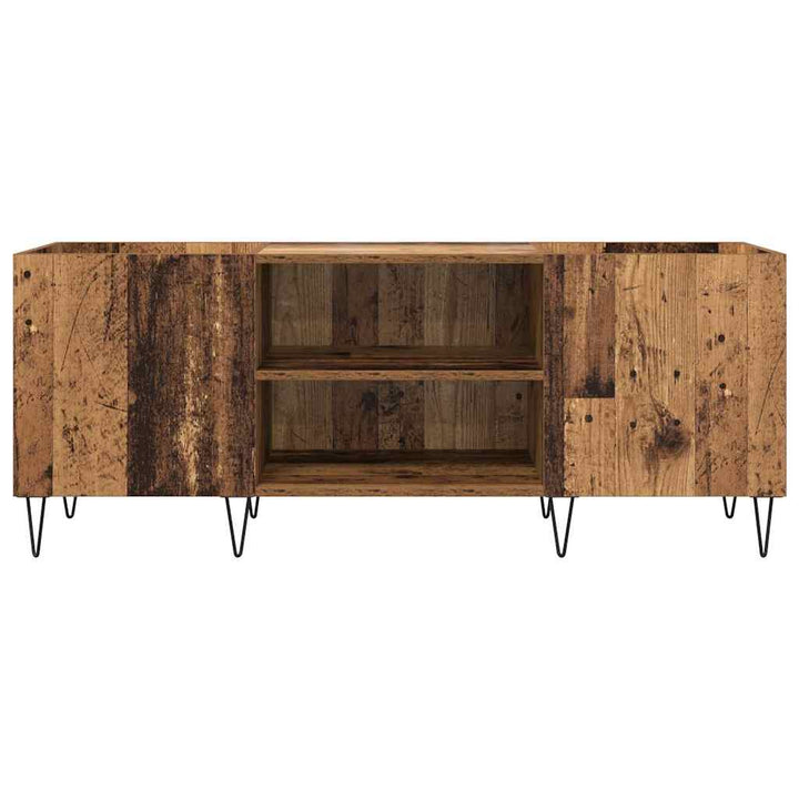 Skivskåp Gammalt Trä 121 X 38 X 48 Cm Konstruerat Trä Och Järn