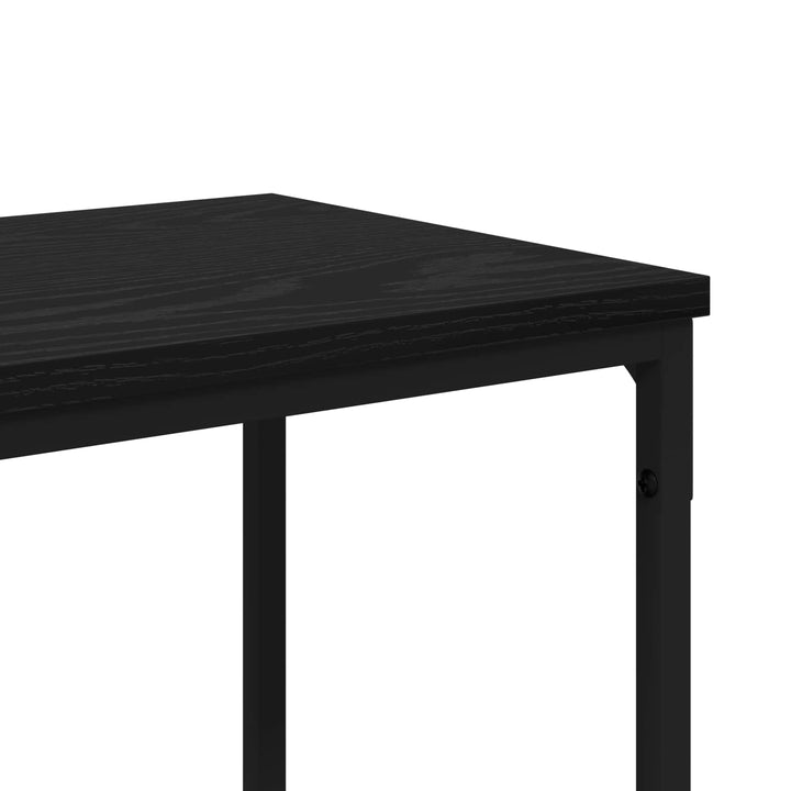 Konsolbord Svart Ek 160 X 30 X 75 Cm Konstruerat Trä