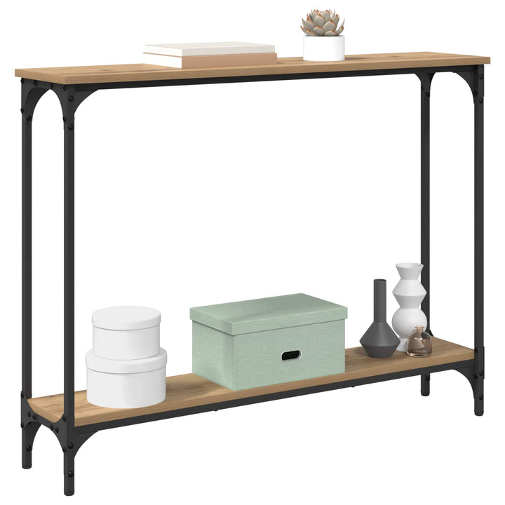 Konsolbord Artisan Ek 100 X 22,5 X 75 Cm Konstruerat Trä