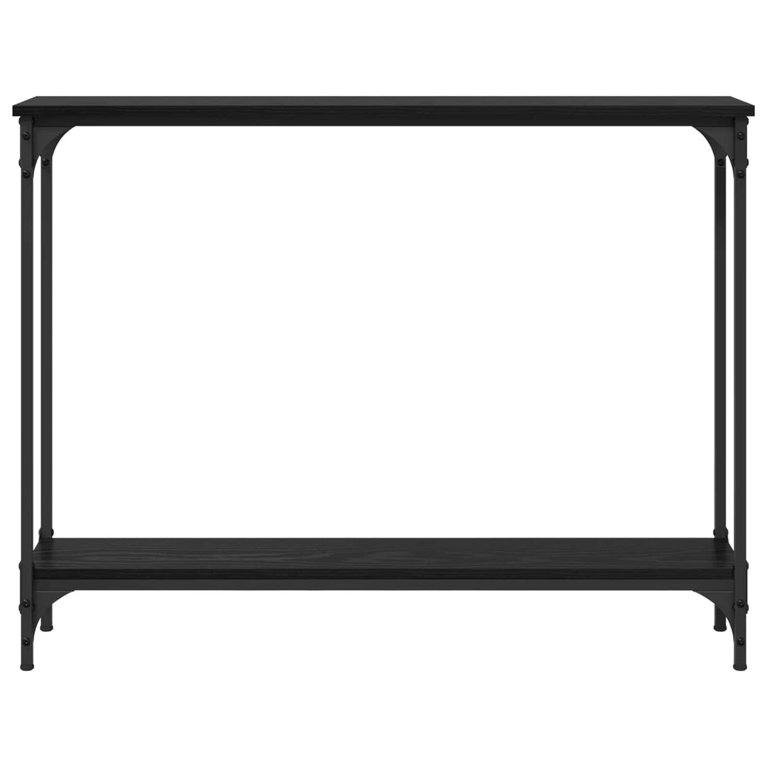 Konsolbord Svart Ek 100 X 22,5 X 75 Cm Konstruerat Trä