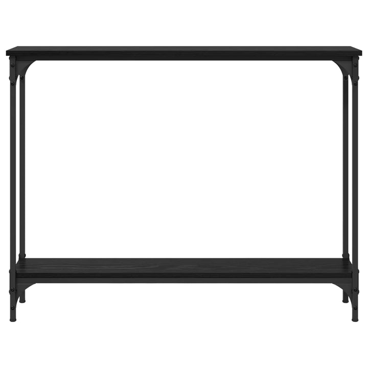 Konsolbord Svart Ek 100 X 22,5 X 75 Cm Konstruerat Trä