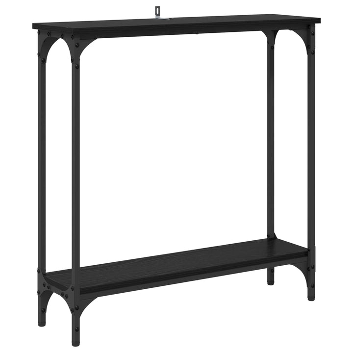 Konsolbord Svart Ek 75 X 22,5 X 75 Cm Konstruerat Trä