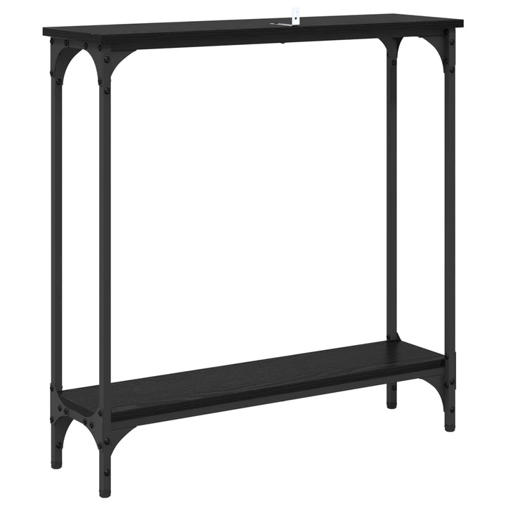 Konsolbord Svart Ek 75 X 22,5 X 75 Cm Konstruerat Trä
