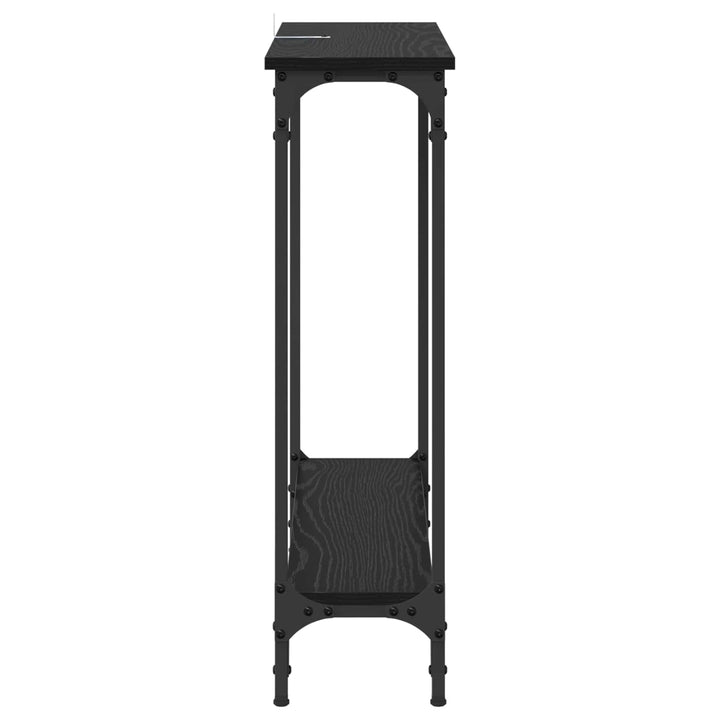 Konsolbord Svart Ek 75 X 22,5 X 75 Cm Konstruerat Trä