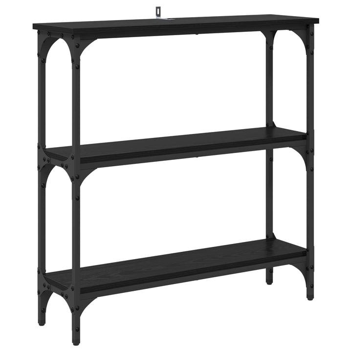 Konsolbord Svart Ek 75 X 22,5 X 75 Cm Konstruerat Trä