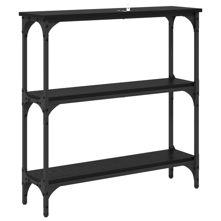 Konsolbord Svart Ek 75 X 22,5 X 75 Cm Konstruerat Trä