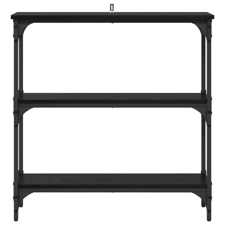 Konsolbord Svart Ek 75 X 22,5 X 75 Cm Konstruerat Trä