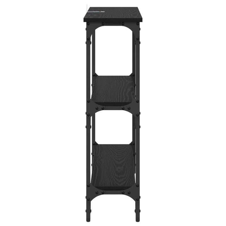 Konsolbord Svart Ek 75 X 22,5 X 75 Cm Konstruerat Trä