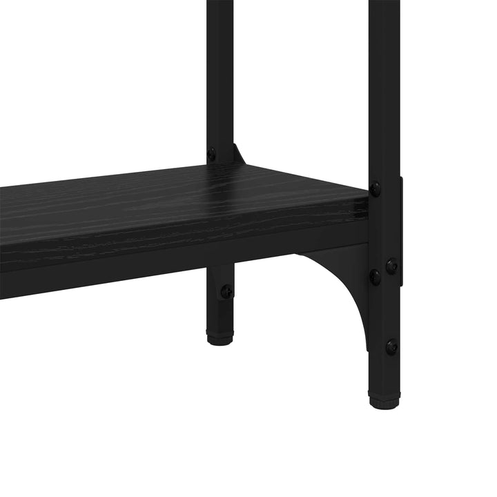 Konsolbord Svart Ek 100 X 29 X 75 Cm Konstruerat Trä