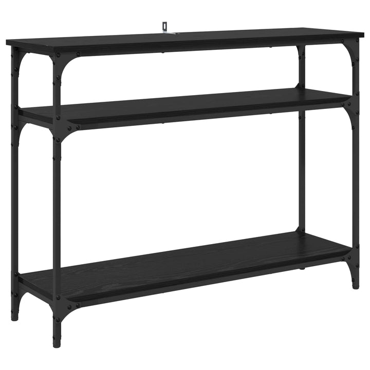 Konsolbord Svart Ek 100 X 29 X 75 Cm Konstruerat Trä