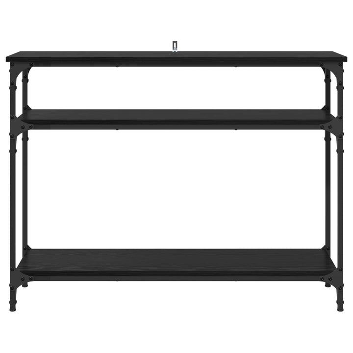 Konsolbord Svart Ek 100 X 29 X 75 Cm Konstruerat Trä
