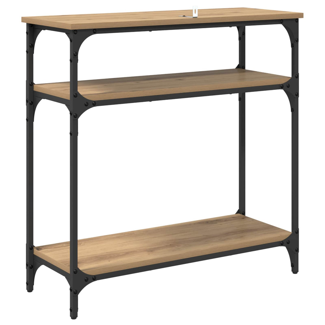Konsolbord Med Hylla Artisan Ek 75 X 29 X 75 Cm Konstruerat Trä