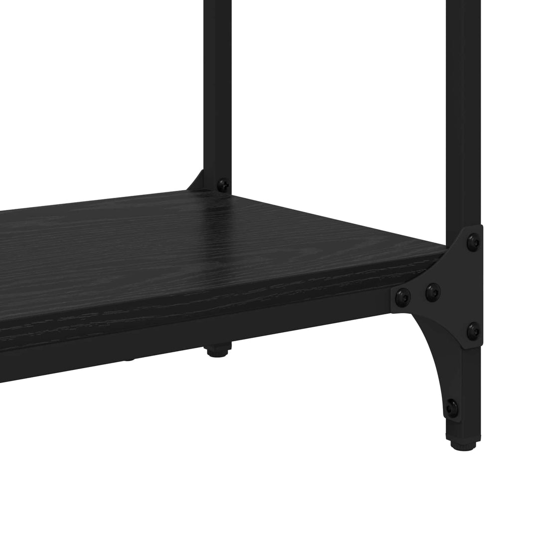 Konsolbord Svart Ek 75 X 29 X 75 Cm Konstruerat Trä