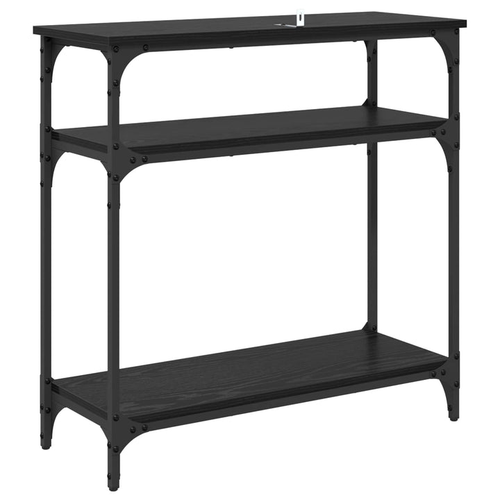 Konsolbord Svart Ek 75 X 29 X 75 Cm Konstruerat Trä