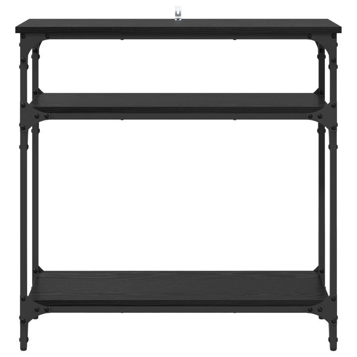 Konsolbord Svart Ek 75 X 29 X 75 Cm Konstruerat Trä