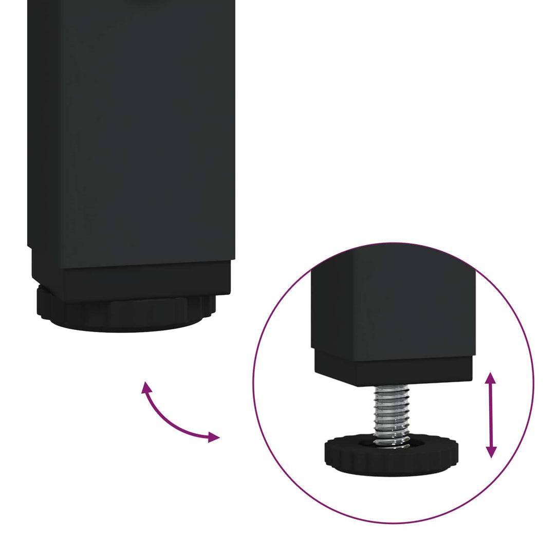 Konsolbord Svart Ek 75 X 29 X 75 Cm Konstruerat Trä