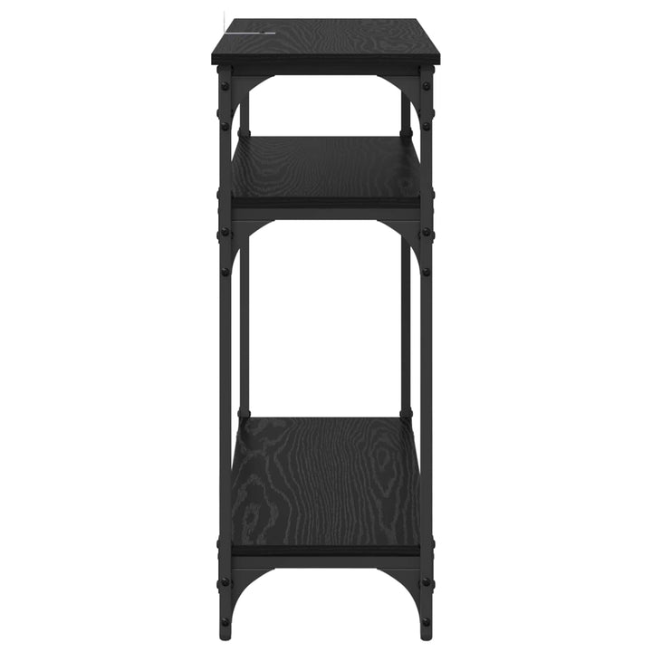 Konsolbord Svart Ek 75 X 29 X 75 Cm Konstruerat Trä