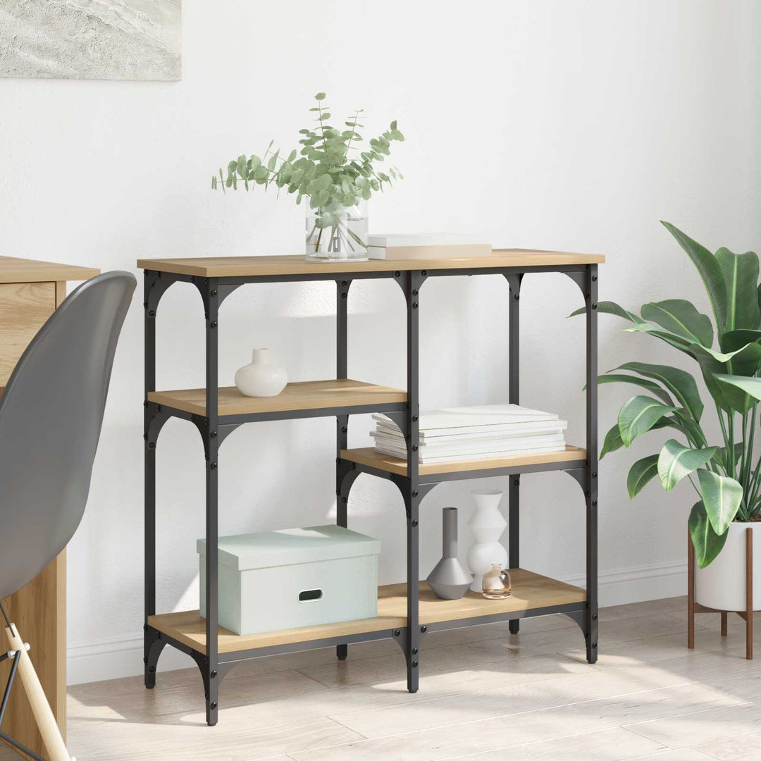 Konsolbord Med Hylla Artisan Ek 80 X 29 X 75 Cm Konstruerat Trä