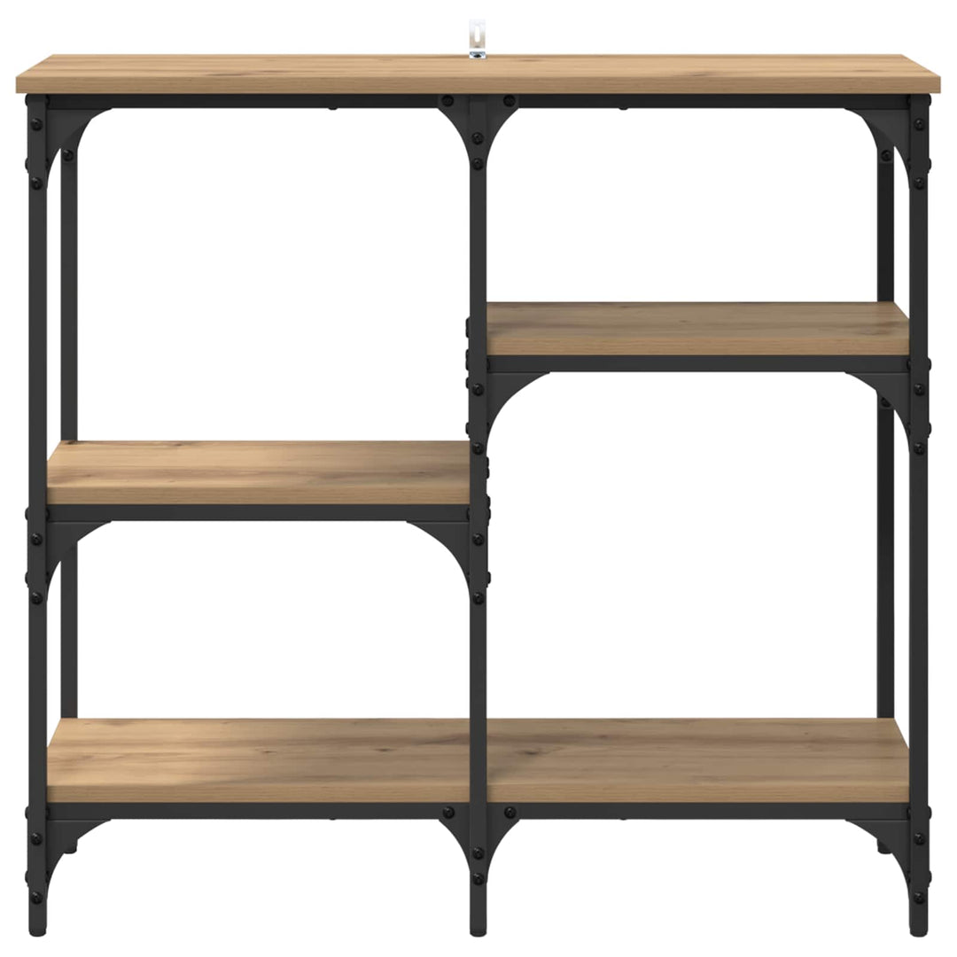 Konsolbord Med Hylla Artisan Ek 80 X 29 X 75 Cm Konstruerat Trä
