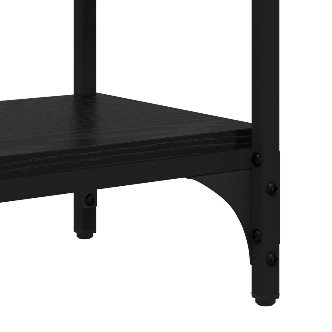 Konsolbord Svart Ek 80 X 29 X 75 Cm Konstruerat Trä