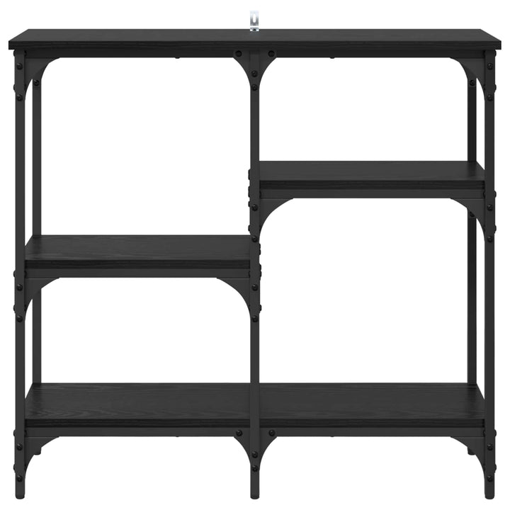Konsolbord Svart Ek 80 X 29 X 75 Cm Konstruerat Trä