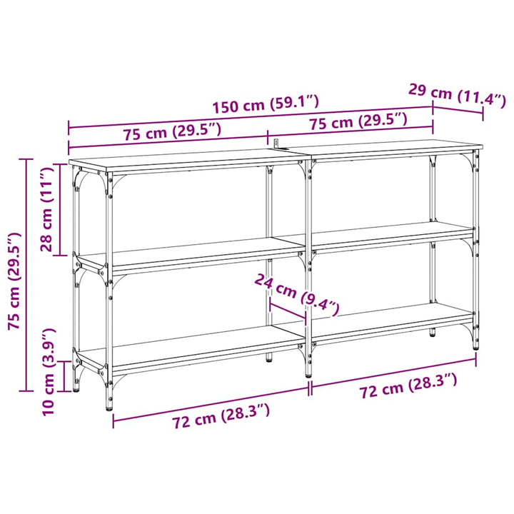 Konsolbord Gammalt Trä 150 X 29 X 75 Cm