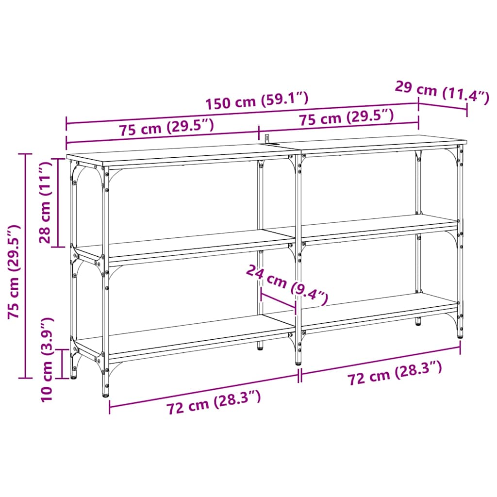 Konsolbord Gammalt Trä 150 X 29 X 75 Cm