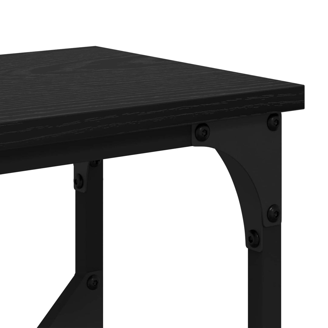 Konsolbord Svart Ek 102 X 23 X 75 Cm Konstruerat Trä